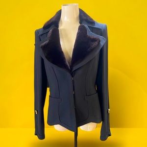 Vintage Roberto Cavalli Faux-Fur Trim Jacket